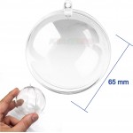 50 Bola esfera acrílica 6,5 cm de diâmetro com Molde Suporte central para foto - Bola de Acrílico Transparente