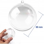 100 Bola esfera acrílica 6,5 cm de diâmetro com Molde Suporte central para foto - Bola de Acrílico Transparente