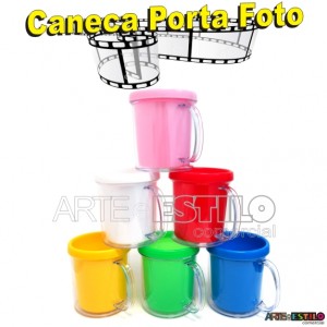 10 Canecas Porta Foto 300 ml para personalizar - Montagem com Rosca muito mais facil de Montar !!!
