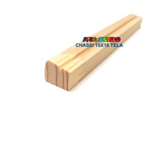 Barra 2,7 metros de Chassis de Madeira para Tela de Pintura Perfil 1,5X1,8 cm de Pinus para telas de Pintura e Impressão