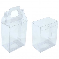 10 Maletinhas de Acetato 4x6.5x9 cm para embalagem em geral e lembrancinhas 9x6.5x4 Com ou Sem alça
