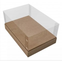 5 Caixas 18x13x6 p/ Ovo de Páscoa de Colher com Berço ajustável p/ ovos de 100g, 250g e 350g - Kraft