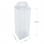 10 Caixas modelo Maleta de Acetato / Pet 11x11x24 cm para embalagem em geral e lembrancinhas