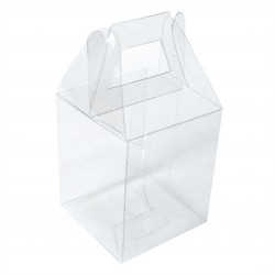10 Caixa 5x5x6 cm Transparente modelo Maletinha