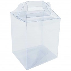 10 Caixa 12x12x18 cm Transparente modelo Maletinha para embalagem e presentes