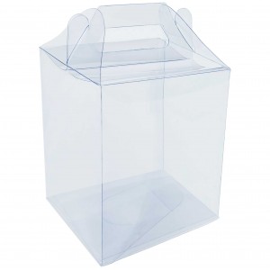 50 Caixa 12x12x18 cm Transparente modelo Maletinha para embalagem e presentes