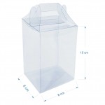 20 Caixa 8x8x15 cm Transparente modelo Maletinha para embalagem e presentes