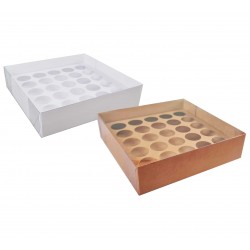 10 Caixas Para 25 Doces Brigadeiros Trufas Salgados 20x20x5 cm