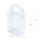 20 Maletinhas de Acetato 4x6.5x9 cm para embalagem em geral e lembrancinhas 9x6.5x4 Com ou Sem alça