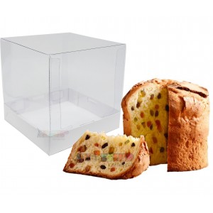 10 Caixas Acetato 15x15x15 Para Bolos e Panetone 500 Gramas