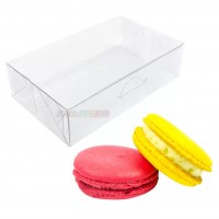 20 Caixas de Acetato 10x5x2,5 cm para 2 macarons