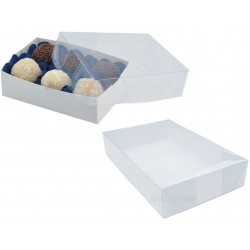 10 Caixas de Acetato 12X8X3 cm para 6 doces