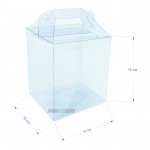 10 Caixa 10x10x15 cm Transparente modelo Maletinha para embalagem em geral e lembrancinhas