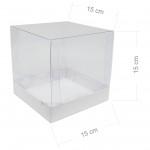 20 Caixas Acetato 15x15x15 Para Bolos e Panetone 500 Gramas