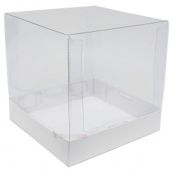 10 Caixas de Acetato e papelão para cupcake medidas 7,5x7,5x7,5 cm