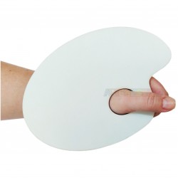 1 Paleta para Pintura Pequena Formato Anatômico 17,8x12,5 Cm