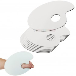 10 Paletas para Pintura Pequena Formato Anatômico 17,8x12,5 Cm