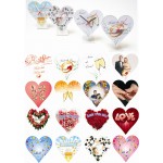 10 Kits de relógios modelo coração para Mesa