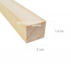 Barra 2,7 metros de madeira de pinus 2x1,8 cm com comprimento de 3 metros