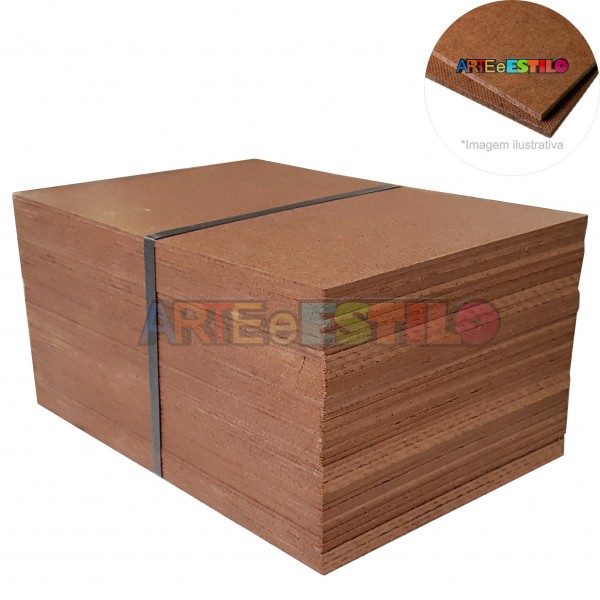 20 unidades de Chapa de Eucatex Cru 2,5 mm Placa A3 30x42 Cm