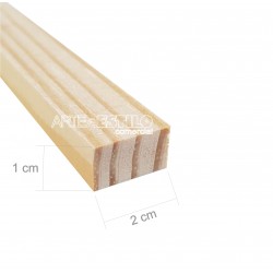 Barra 2,7 metros de Madeira para Reforço e uso geral Perfil 2x1 cm em Pinus para Painéis de Pintura Impressão