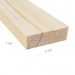 Barra 2,7 metros de madeira de pinus 4x1 cm com comprimento de 3 metros