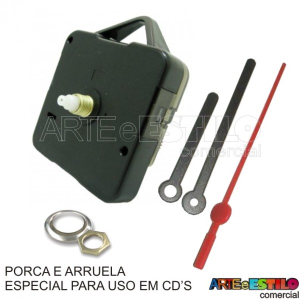 50 Maquinas de relogio QUARTZ (Tic-Tac) PARA USO EM CD'S eixo 13 (5,5 mm de rosca) com alça