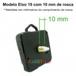 20 Máquinas de relogio Continuas Eixo 19 (10 mm de rosca) Com alça 