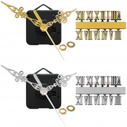 10 Máquina de relógio c/ alça + 1 jogo de Ponteiros Luiz Xv G + 1 Cartela de Números Romanos