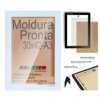 10 Molduras Prontas A3 - 30x42 Cor Branca