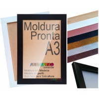 10 Molduras Prontas modelo A3 - 30x42 cm - Cores diversas 