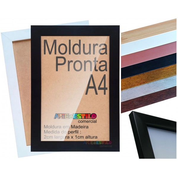 10 Molduras Prontas modelo A4 - 21x30 cm - Cores diversas 