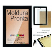 10 Molduras Prontas - 20x30 Cor Preta