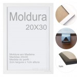 10 Molduras Prontas - 20x30 Cor Branca