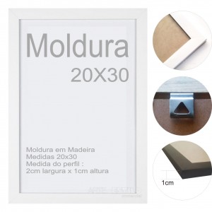 10 Molduras Prontas - 20x30 Cor Branca