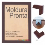 10 Molduras Prontas A4 - 21x30 Cor Marrom Tabaco