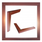 Moldura em Barra cor Rose Gold em Madeira Laqueada Perfil 2x1 cm - Barras com 2,7 m