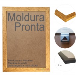 10 Molduras Prontas A4 - 21x30 Cor Dourada