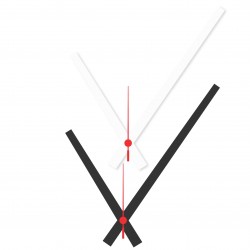 10 jogos de Ponteiros Grandes Big bang 20cm - Preto - Branco