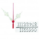 10 jogos de Ponteiros Luiz XV Grande + Cartela de Números para Mostrador de Relógios