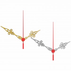 10 jogos de ponteiros Luiz XV Grande (7,0 cm) - Dourado - Prata com segundos vermelho