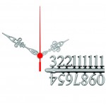 10 jogos de Ponteiros Luiz XV Grande + Cartela de Números para Mostrador de Relógios