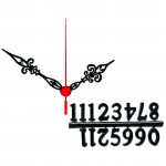 10 jogos de Ponteiros Luiz XV Grande + Cartela de Números para Mostrador de Relógios